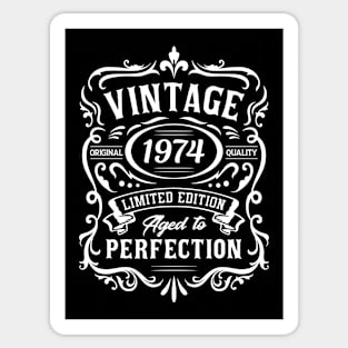 Vintage 1974, 50th Birthday Sticker